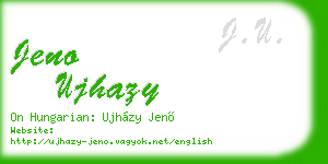 jeno ujhazy business card